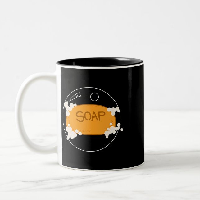 Soap Bubbles Crafting Hobby Soap Making Two-Tone Coffee Mug (Left)