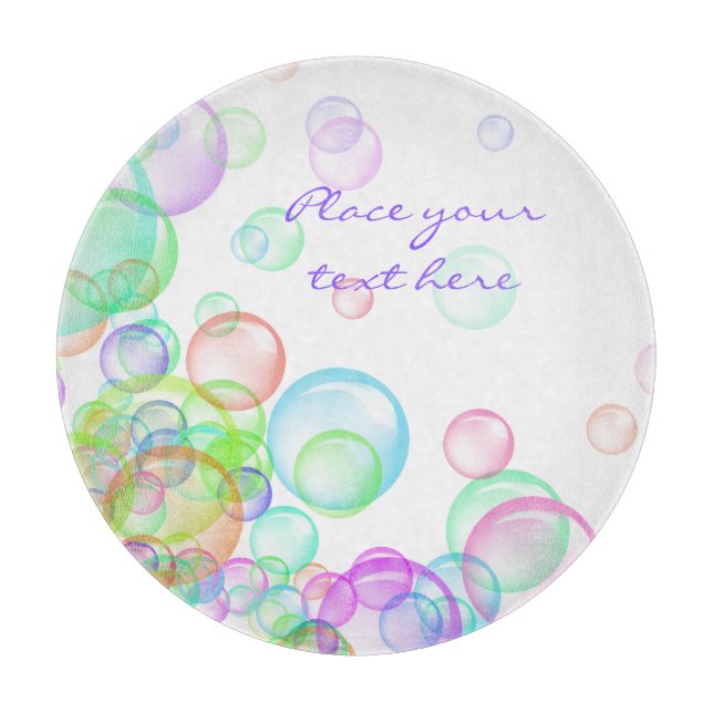 Soap Bubbles Cutting Board (Front)