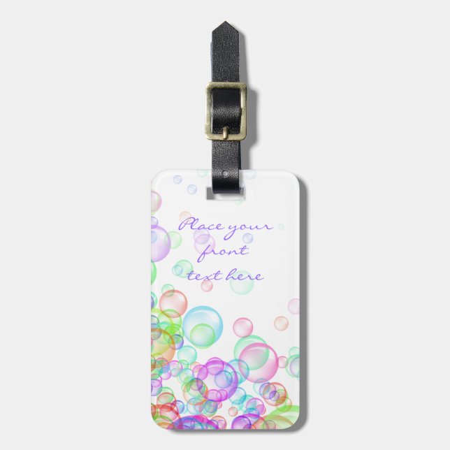 Soap Bubbles Luggage Tag (Front Vertical)