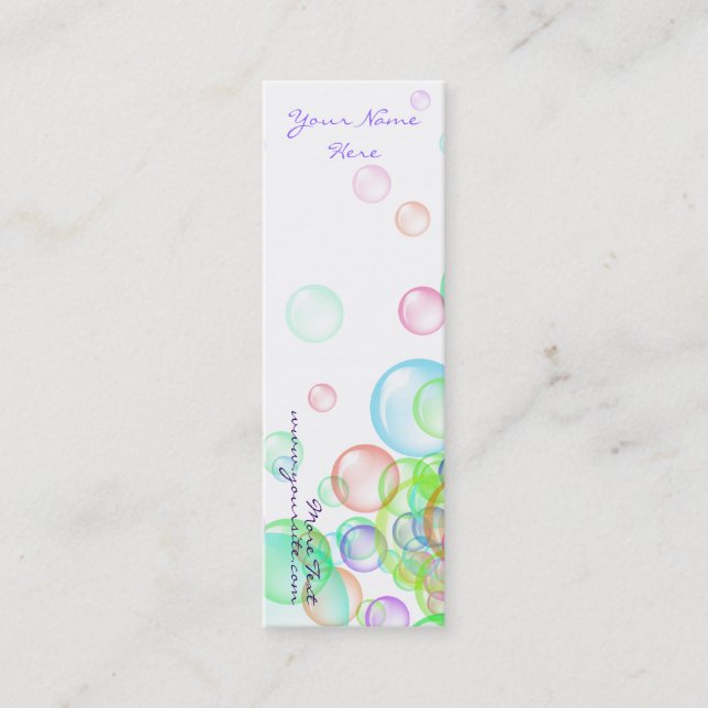 Soap Bubbles Mini Business Card (Front)