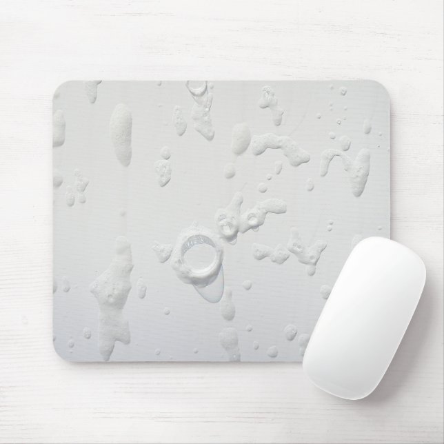Soap Bubbles On White Mouse Pad (With Mouse)