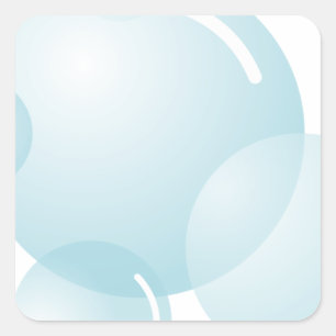 Soap bubbles square sticker