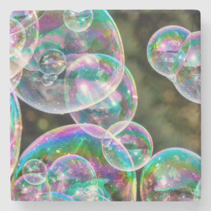 Soap bubbles stone coaster