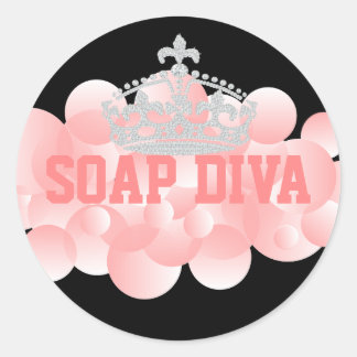 Soap Diva Soap Maker Bubbles Classic Round Sticker