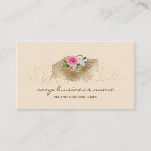 Soap Flower Sparkle Double Sided Business Card