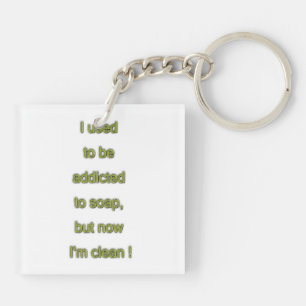 Soap funny text key ring