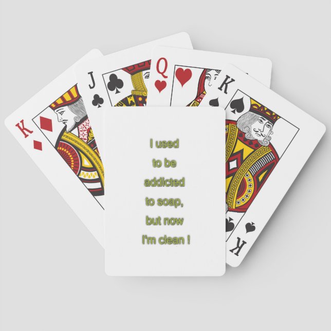 Soap funny text playing cards (Back)