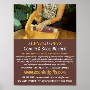 Soap Making, Candle & Soap Maker Advertising Poster