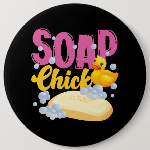 Soap Making Crafting Chicken Soap Chick 1 6 Cm Round Badge