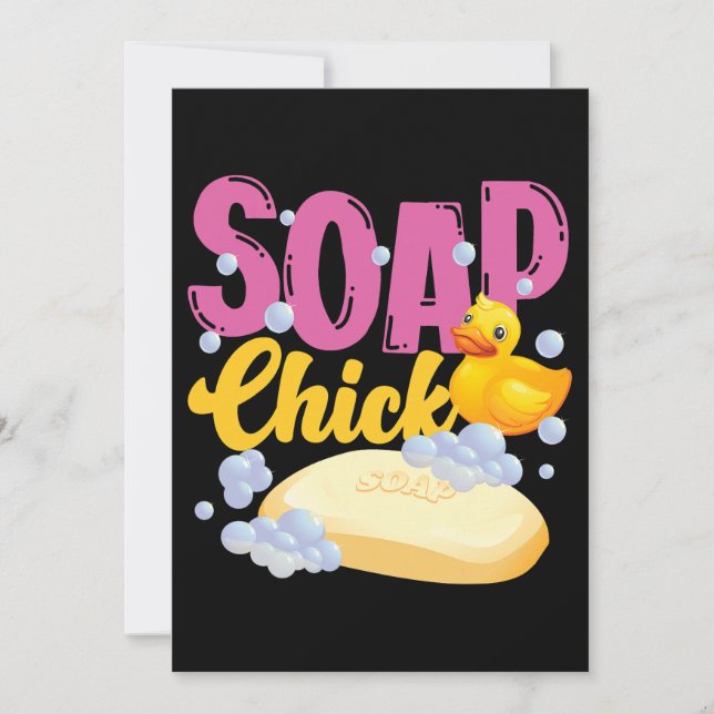 Soap Making Crafting Chicken Soap Chick 1 Invitation (Front)