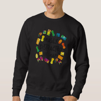 Soap Making Crafting Watercolor Easily Distracted  Sweatshirt