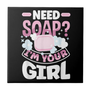 Soap Making Soap Maker Funny Ceramic Tile