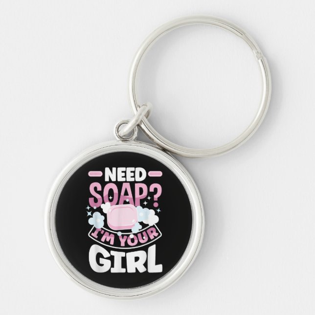 Soap Making Soap Maker Funny Key Ring (Front)