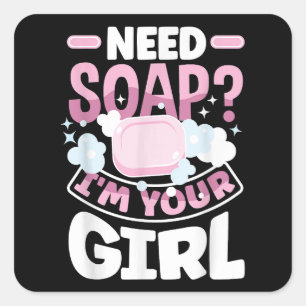 Soap Making Soap Maker Funny Square Sticker