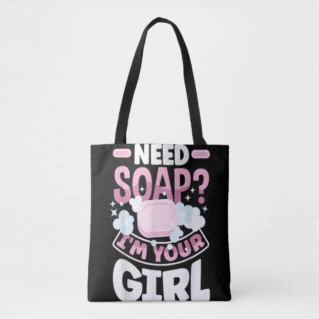 Soap Making Soap Maker Funny Tote Bag (Front)