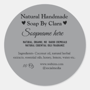 soap name weight website ingredients details text classic round sticker