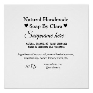 soap name weight website ingredients details text poster