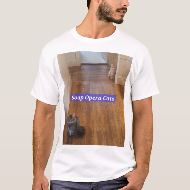 Soap Opera Cats Mens T-Shirt (Front)