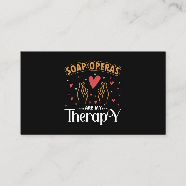 Soap Operas are My Therapy Telenovela Women Girl L Business Card (Front)