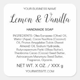 Soap or Skincare Handmade Artisan Product Label