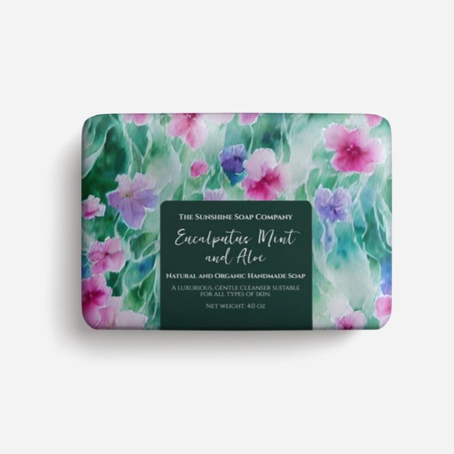 Soap Packaging Paper  watercolor pink green floral (Creator Uploaded)