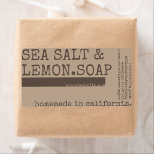 Soap Product Packaging Stylish Messy Rustic Font