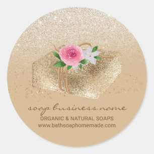 Soap Sparkle Branding Classic Round Sticker