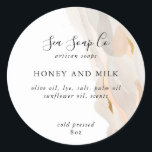 Soap Stickers<br><div class="desc">This design was made with simplicity and elegance in mind. The modern minimal design can be used with various packaging styles and soap wrappers. It catches the eye and conveys a clear brand and message. Customise this design with your details and use for all your soap needs.</div>
