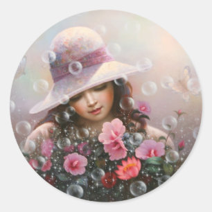 soapbubble girl - Sharon's Song Classic Round Sticker