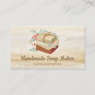 Soaps with Bathtub boho design theme Business Card