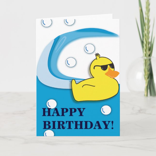Soapy Duck - Birthday Card (Front)
