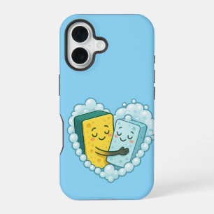 Soapy Love – Sponge & Dish Soap iPhone 16 Case