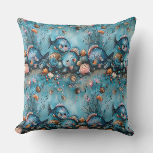 Soapy sea funny fish inhabitants cushion