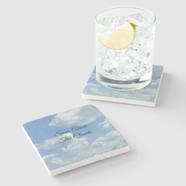 Soar Above The Clouds Stone Coaster (Side)