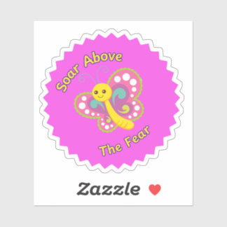 Soar Above the Fear Butterfly Sticker – Inspiratio