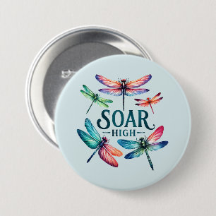 Soar High - Artistic Dragonfly 7.5 Cm Round Badge
