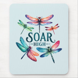 Soar High - Artistic Dragonfly Mouse Pad