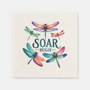 Soar High - Artistic Dragonfly Napkin