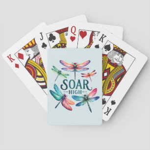 Soar High - Artistic Dragonfly Playing Cards