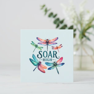 Soar High - Dragonfly Colourful Inspirational