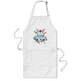 Soar High - Dragonfly Colourful Inspirational Long Apron