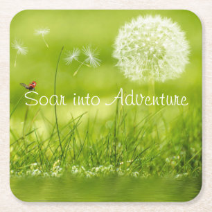 Soar into Adventure Square Paper Coaster