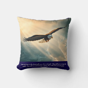 Soar on wings like eagles cushion