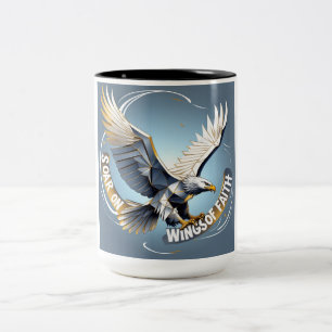 Soar on Wings of Faith Two-Tone Coffee Mug