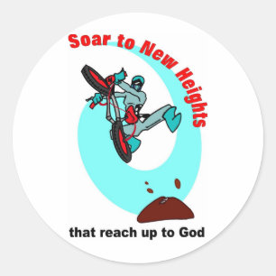 Soar to new heights that reach up to God Classic Round Sticker