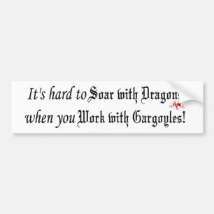 soar with dragons bumper sticker