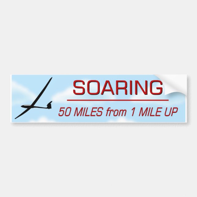 Soaring 50:1 Distance Bumper Sticker (Front)