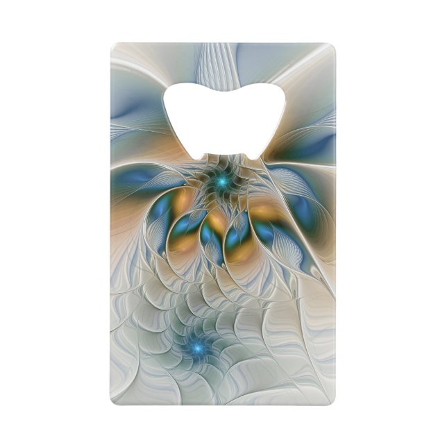 Soaring, Abstract Fantasy Fractal Art With Blue (Front)