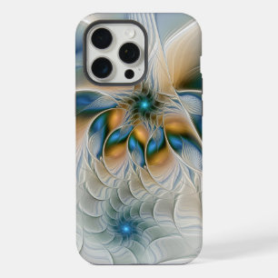 Soaring, Abstract Fantasy Fractal Art With Blue iPhone 15 Pro Max Case