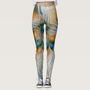 Soaring, Abstract Fantasy Fractal Art With Blue Leggings